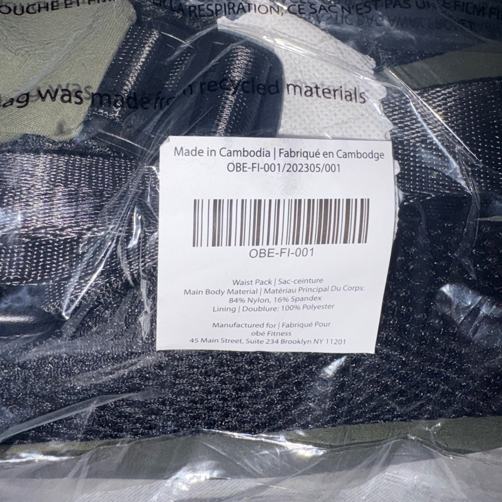 Obe wait pack olive green brand new with tags - Picture 15 of 15